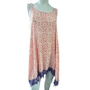 Gameday Girl Stuff Tank Top‎ Dress Small Paisley Lace Trim Sleeveless Clemson
